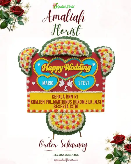 Papan Bunga Pernikahan Damai